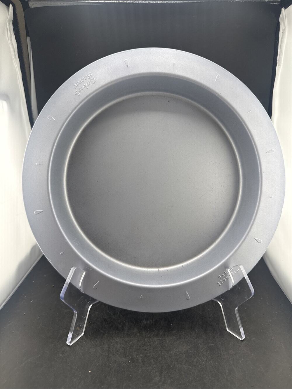 Baker's Secret 9" Non-Stick Metal Pie Pan Pan Wide Rim Crust Slicing Guide